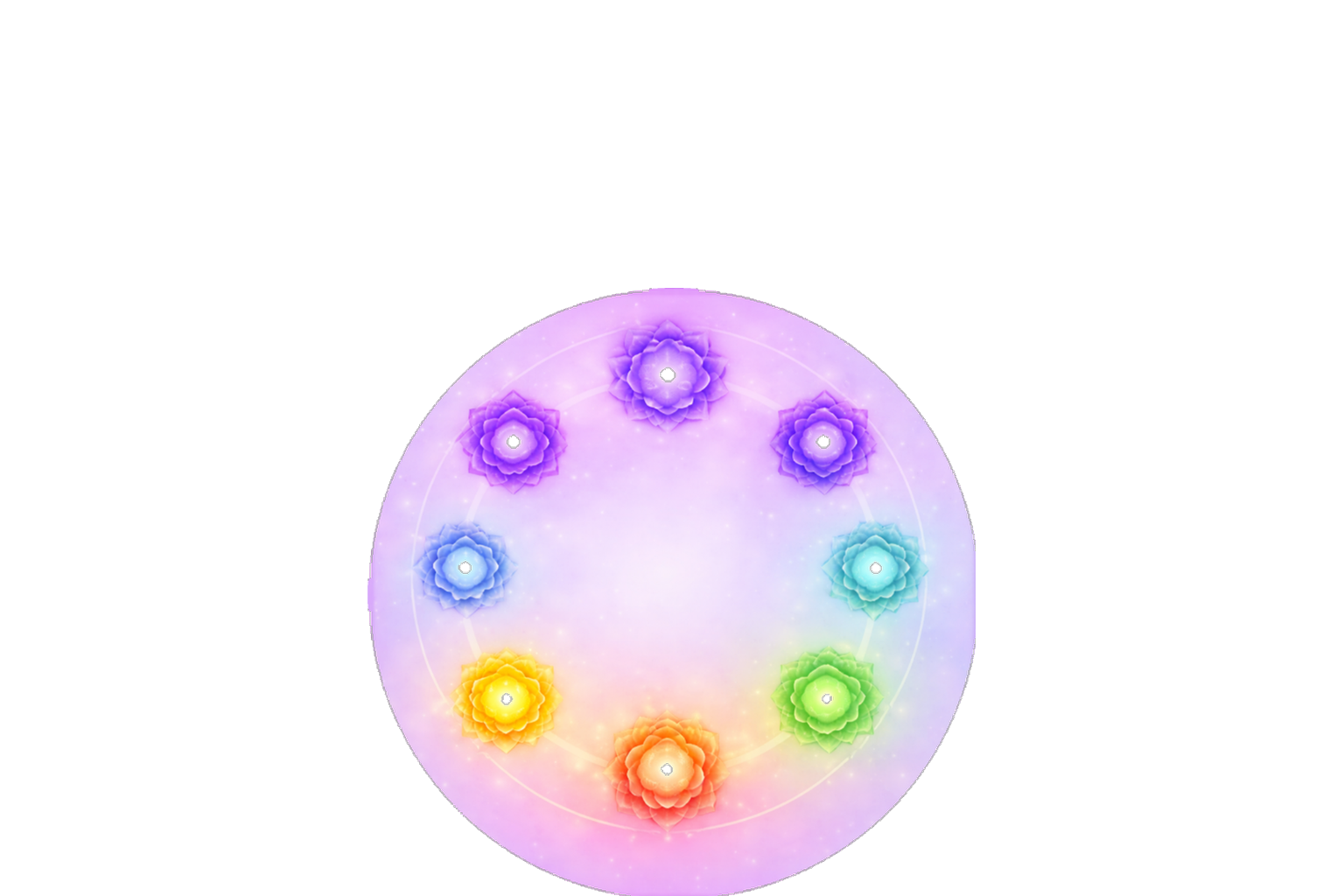 Seven chakra healing circle illustration for energy balancing meditation therapy in Ahmedabad
