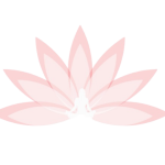 Dark pink lotus flower with meditating figure, symbolizing spiritual healing, mindfulness, and inner balance